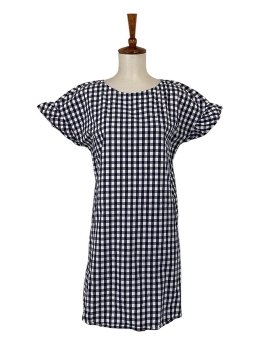 Tabitha Webb Gingham Shift Dress Women’s 4 Crew Neck Checked Casual Preppy Chic‎